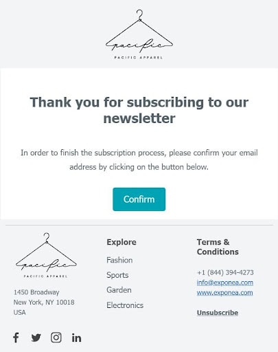 Double Opt-in Subscription Banner Plug and Play Example