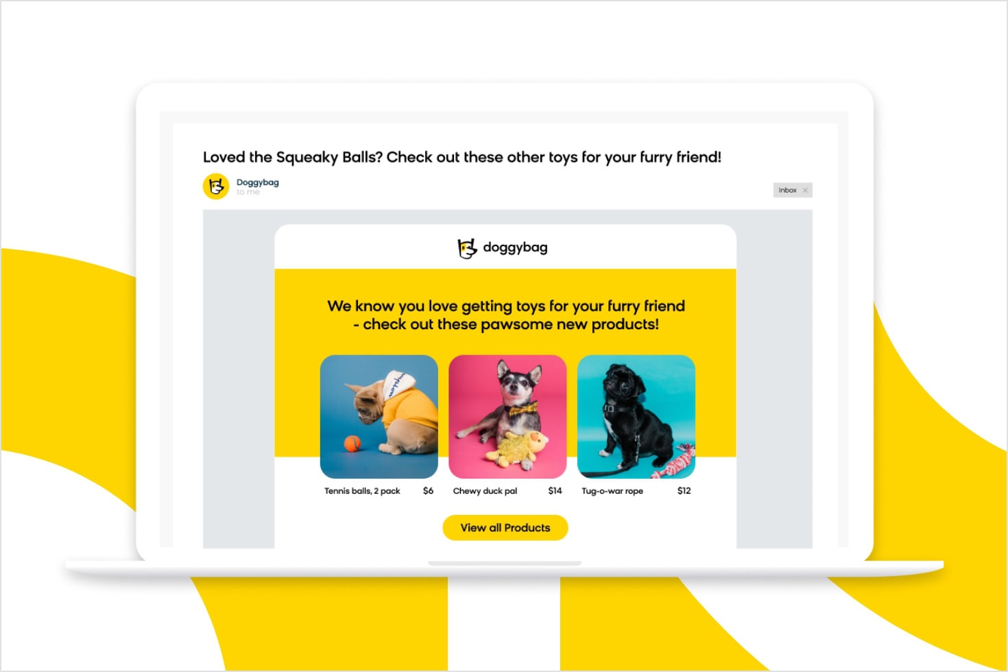 Personalized email newsletter example