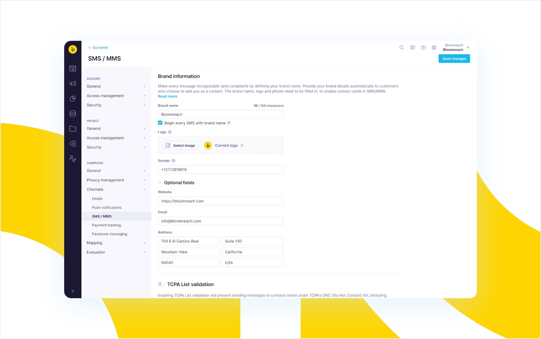 Le créateur de cartes de contact de Bloomreach Engagement, intégré à la plateforme, permet de créer des cartes de contact par SMS faciles à partager.