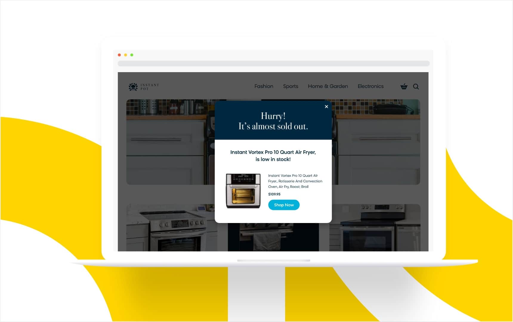 Example of a weblayer showing low inventory