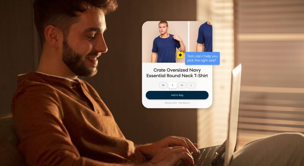 Using a conversational shopping strategy to offer sizing help in order to prevent ecommerce returns