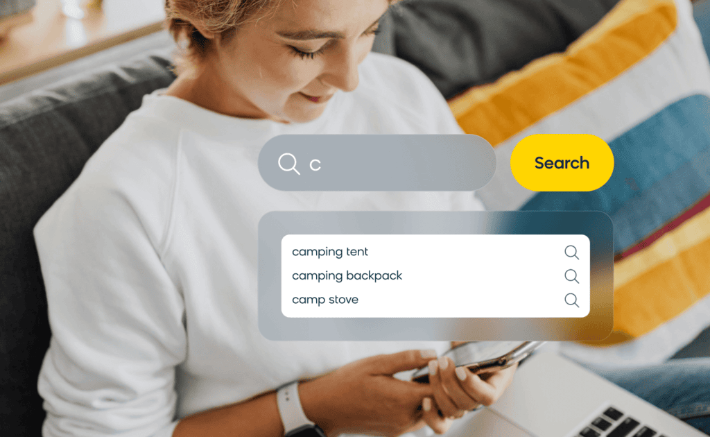 Autosuggestions in AI-powered search based on customer intent