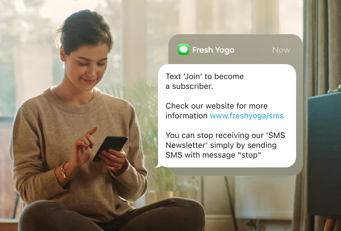 Plug and Play Example of SMS Subscription Via Text Evaluation